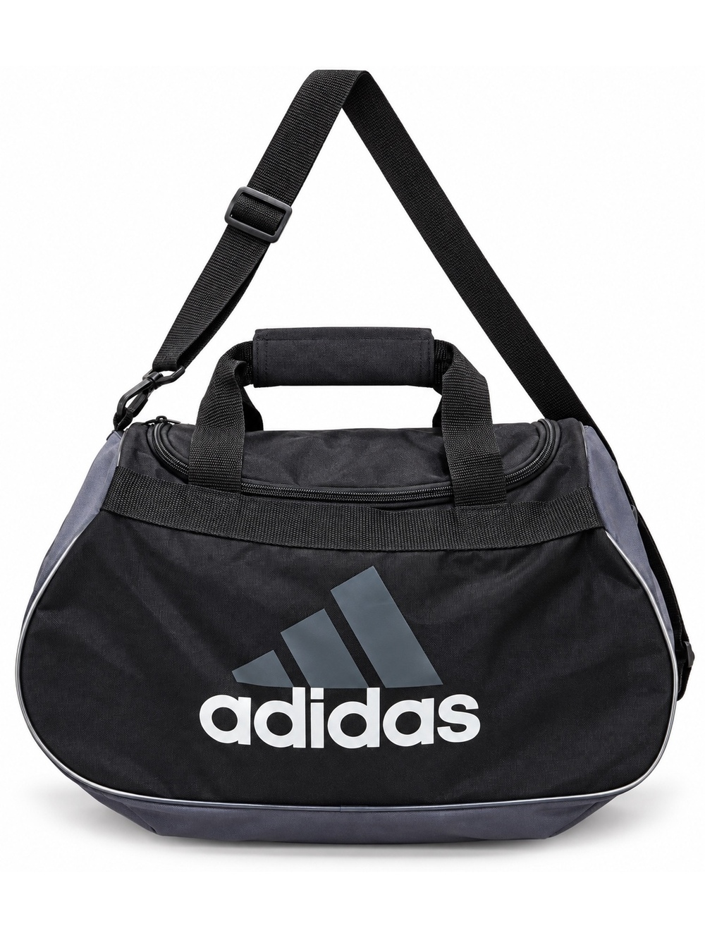 Adidas Black & Gray Duffel Gym Bag Adjustable Shoulder Strap